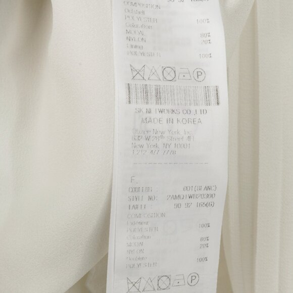 O’2nd White Pleated Blue-Striped Sleeveless Blouse - Picture 9 of 12